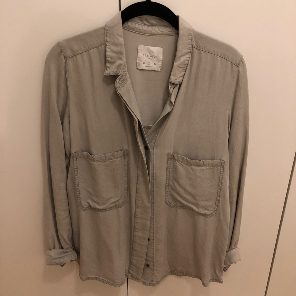 Zara light blue button down